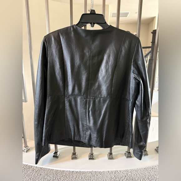Style & Co. Women's Sleek Black Leather Jacket - Picture 2 of 8